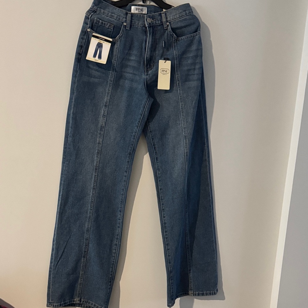 High Rise Blue Jeans